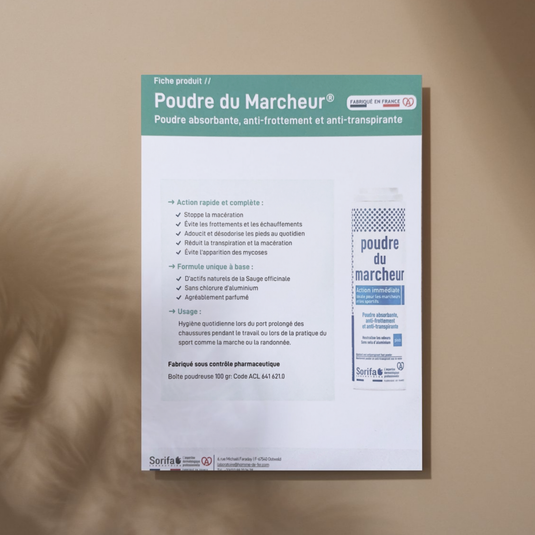10 Walker Powder flyers - My Podologie product sheet 