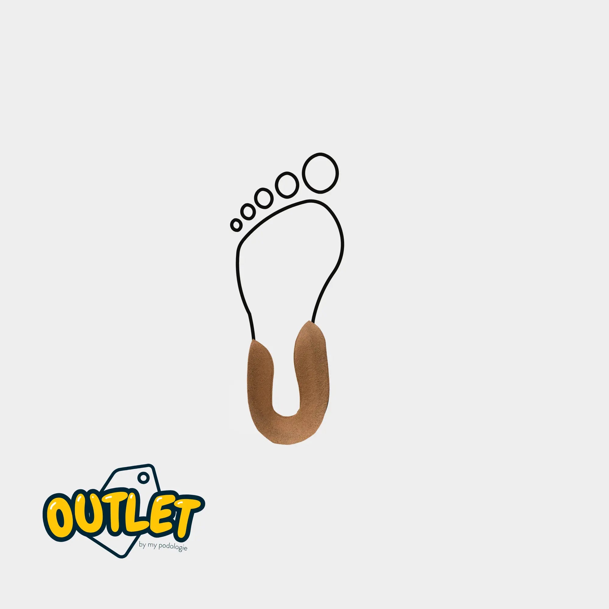 Anneau Talonnier Stabilisateur Façonné - Liège Latex - 2 mm /12 mm // Fin de série My Podologie 