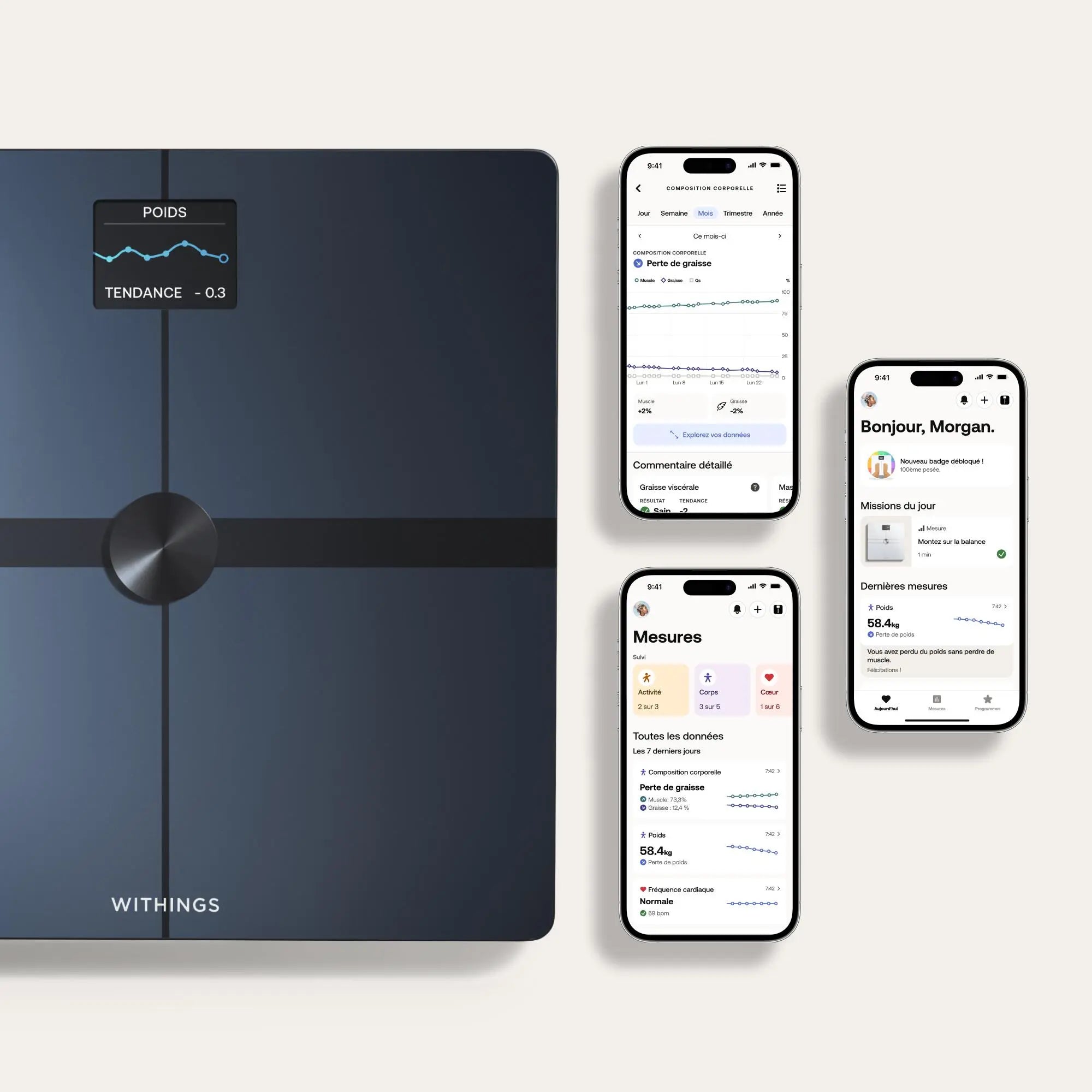 Balance Body Smart Connectée Intelligente - Bilan corporel puissant - Deux coloris - Withings - My Médical