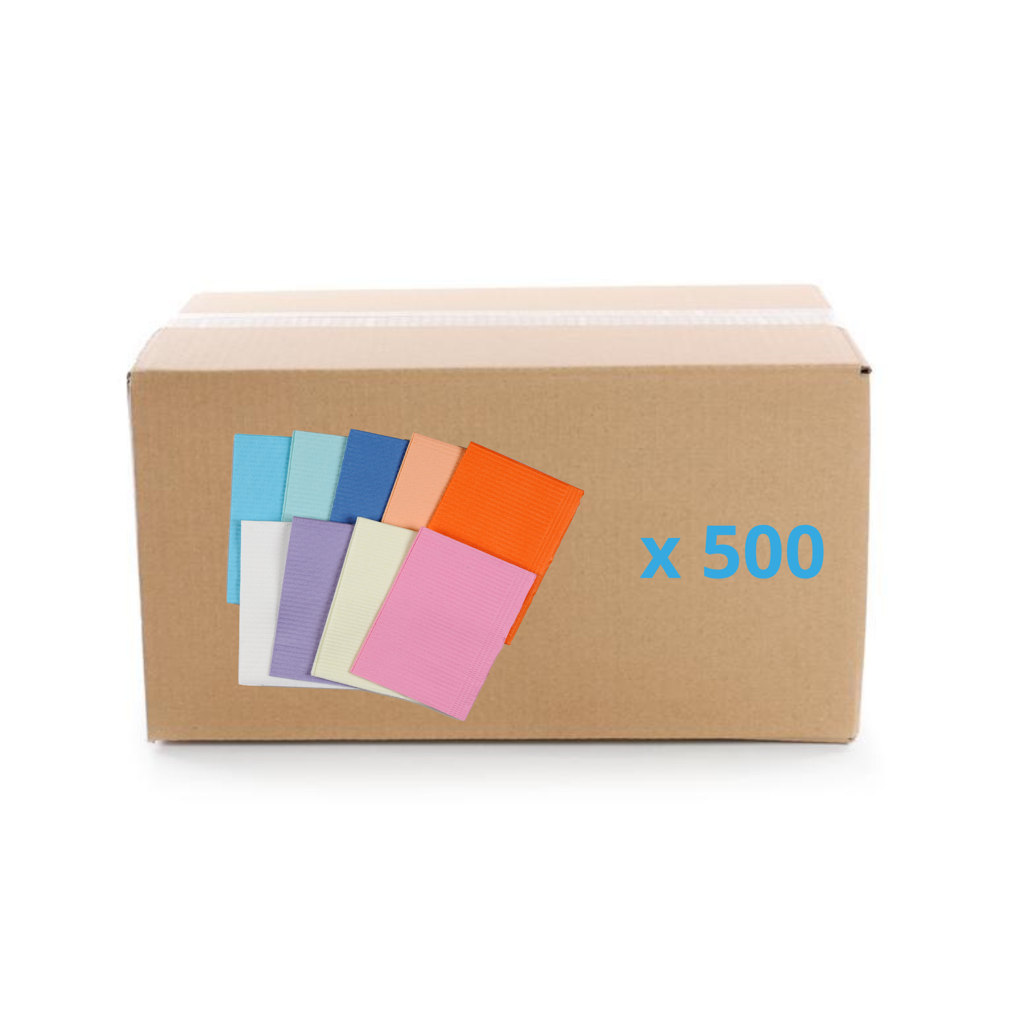 Serviettes de protection plastifiées - Carton de 500 unités - 33 x 48 cm - Medistock