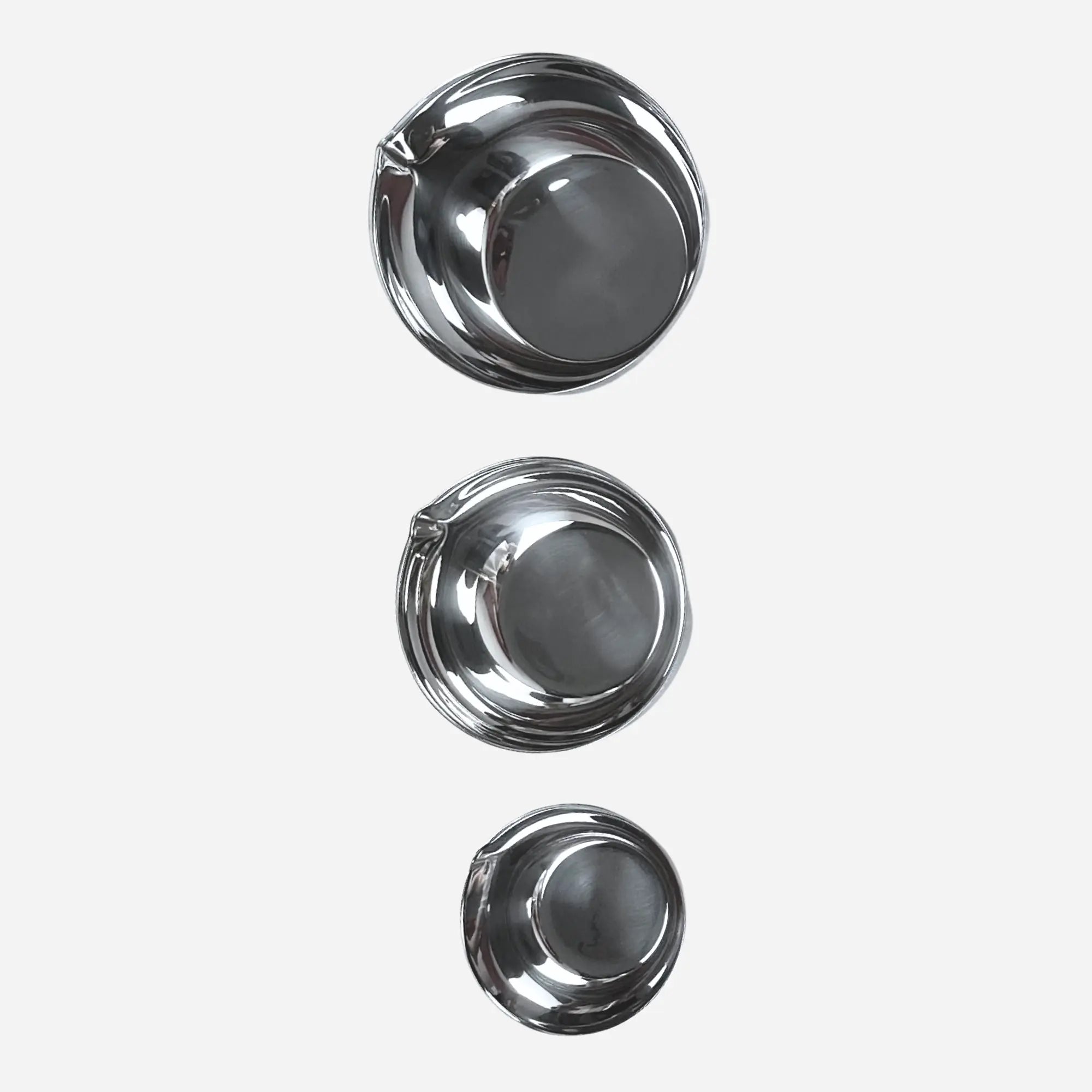 Cupule avec bec et fond plat - Inox - 6 dimensions - Essential by My Podologie Essential 