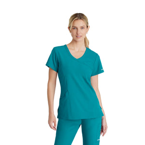 Edelweiss - Tunique col croisé - Femme - Skechers SKECHERS  Bleu Caraïbes / XL