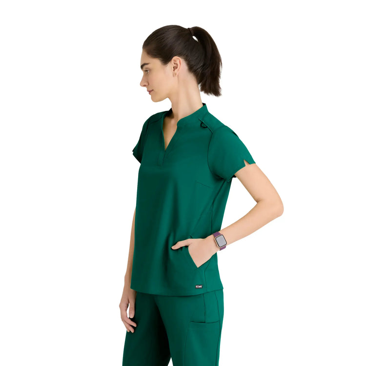 Flora - Tunique col à bande - Femme - Grey’s Anatomy Stretch Grey’s Anatomy 