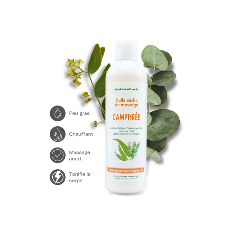 Huile sèche de Massage - Camphrée - deux contenances - Phytomedica Laboratoires Phytomedica 