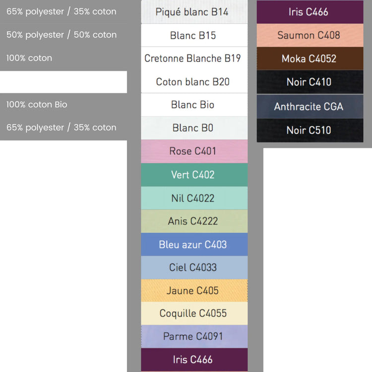 Manu - Pantalon Piqué Blanc - Mixte - Ceinture élastique - Sans poche My Blouse 