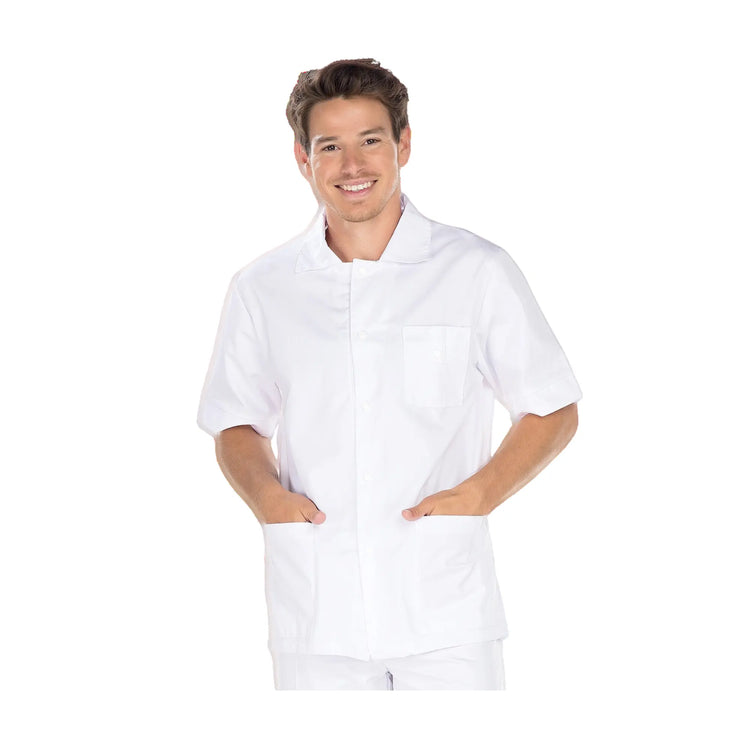 Marius - Tunique - Manches courtes - Homme - 75 cm My Blouse  Sergé-Blanc-T6-XXXL