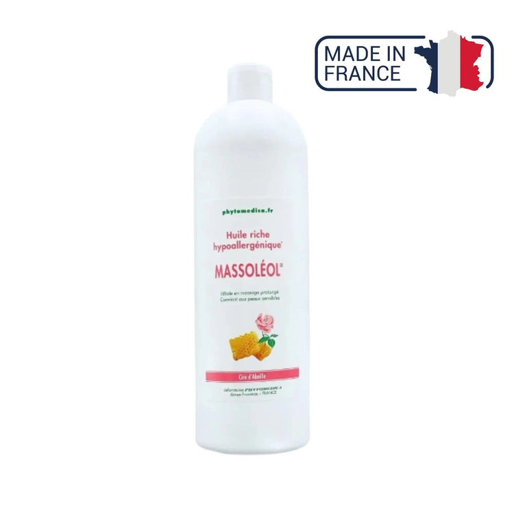 Massoléol® - Rich hypoallergenic neutral massage oil - Rose fragrance - Phytomedica Laboratoires Phytomedica 