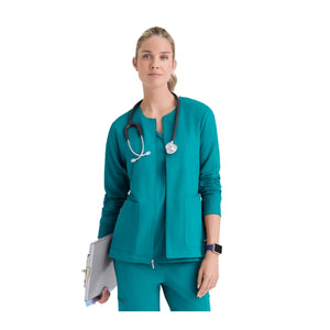 Mila - Round neck medical jacket - Women - Grey’s Anatomy Stretch Grey’s Anatomy 