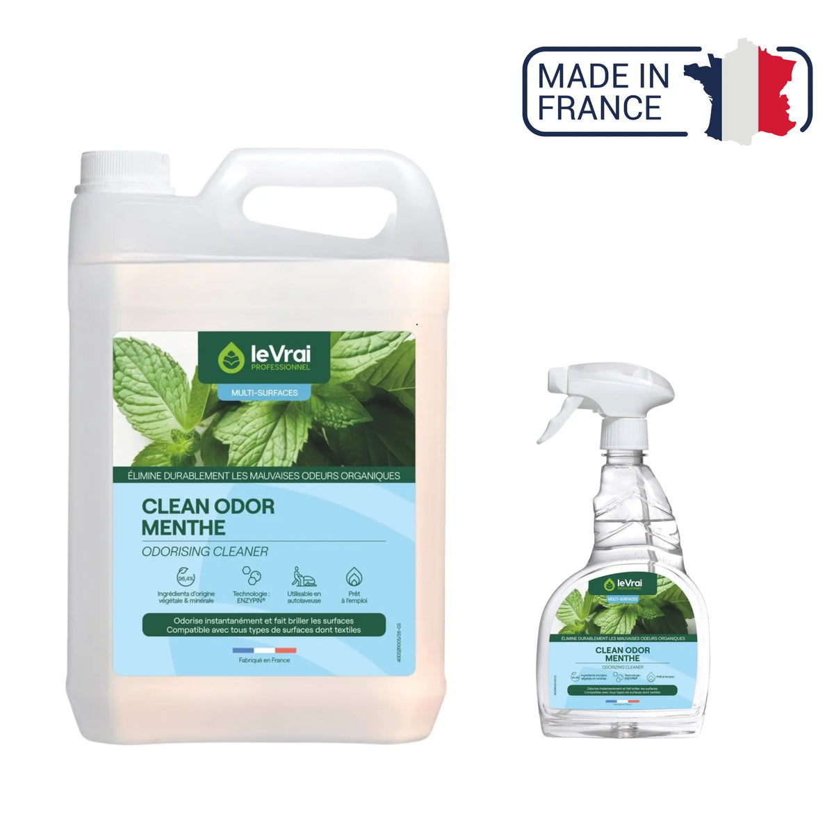 Nettoyant Clean Odor Menthe - Deux contenances disponibles - Le vrai professionnel Le Vrai Professionnel 