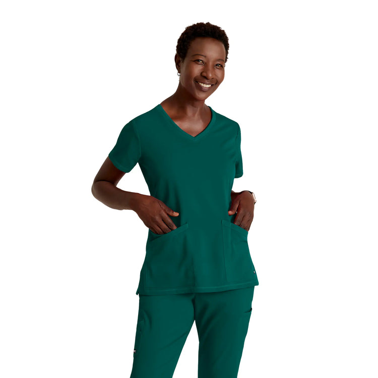Serena - Tunique col V - Femme - Grey’s Anatomy Stretch Grey’s Anatomy  Vert Chasseur / XL