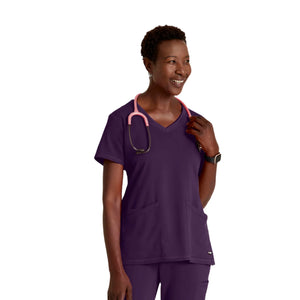 Serena - Tunique col V - Femme - Grey’s Anatomy Stretch Grey’s Anatomy  Aubergine / XL