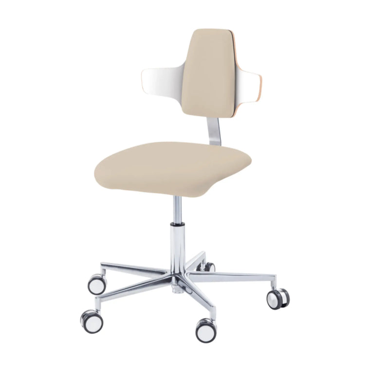 Siège praticien - COMFORT - Ruck - Dossier Napoleon My Podologie  CPL-Blanc-Naturel-Long