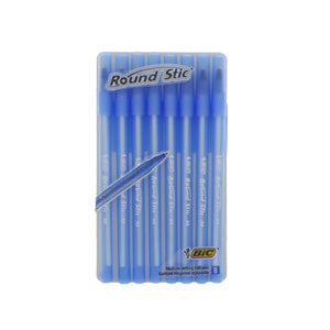 Stylos à bille - bleu medium 1 mm - Round Stic - 8 pièces - BIC Bic 